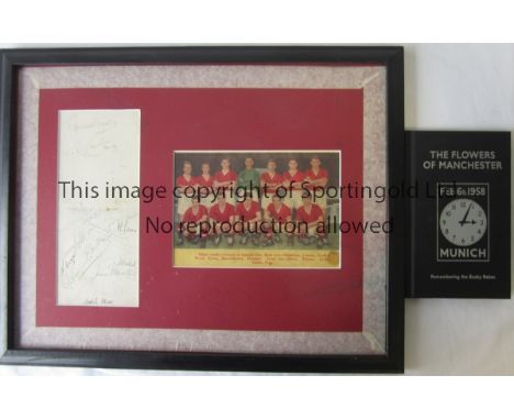 BUSBY BABES   Two items mounted and framed  and glazed together in special protective glass  measures 18" x 14". One item is 