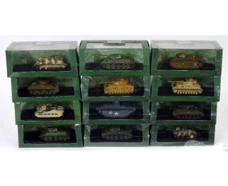 Twelve Atlas Editions Ultimate Tank Collection die cast scale models