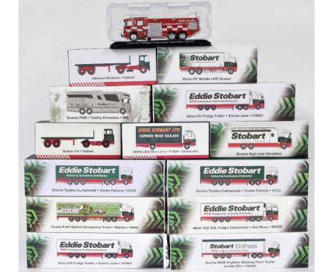 Editions Atlas Eddie Stobart - fourteen die cast scale model Stobart vehicles including special edition and Atkinson (14)