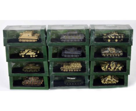 Twelve Atlas Editions Ultimate Tank Collection die cast scale models