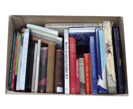 Box of reference books relating to Indian and African Tribal art and history