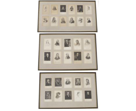 W.C.Edwards after John Jackson RA (19th century) - a series of portrait studies of artists, architects and other notaries inc