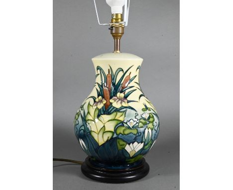 A Moorcroft 'Lamia' table lamp, 27 cm high (to top of ceramic), c/w shade 