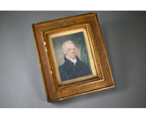 A Regency portrait miniature on ivory of a gentleman, 12 x 9.5 cm, in original gilt frame (matches lot 1035 and 1037) Ivory S