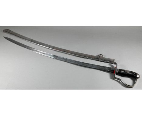 A German 1870/80 sabre, the 79 cm curved blade etched with the Kaiser and 'Deutschland Über Alles in der Welt!', stirrup guar