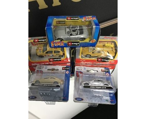 BOXED BURAGO 1:43 SCALE MODELS FROM THE STREET FIRE RANGE + 164 MINT CARDED MODELS