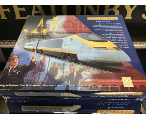 1997 HORNBY EUROSTAR TRAIN SET R.665 -box good set in mint condition