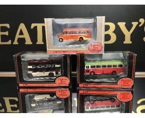 BOX OF COLLECTABLE BUSES exclusive first editions in boxes