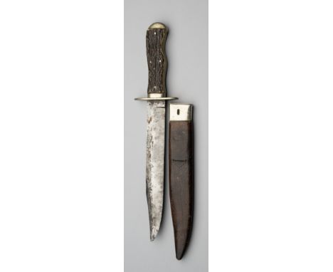 A BOWIE KNIFE, JOSEPH RODGERS &amp; SONS, CUTLERS TO THEIR MAJESTIES, NO. 6 NORFOLK STREET, SHEFFIELD, LATE 19TH CENTURY with