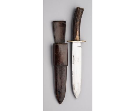 A BOWIE KNIFE, JOSEPH RODGERS &amp; SONS, CUTLERS TO THEIR MAJESTIES, NO. 6 NORFOLK STREET SHEFFIELD MADE FOR MANTON &amp; CO