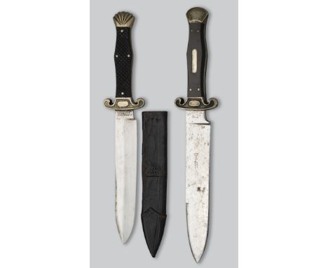 A DAGGER, HARRISON BROS &amp; HOWSON, SHEFFIELD, EARLY 20TH CENTURY AND ANOTHER, SIMILAR, FRENCH, SABATIER, 20TH CENTURY the 