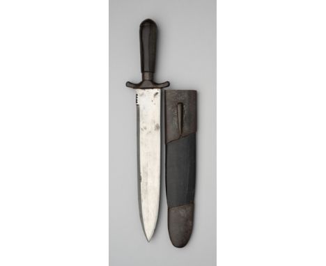 AN INDIAN DAGGER, SECOND HALF OF THE 19TH CENTURY with broad stout double-edged blade filed with four grooves on the back-edg