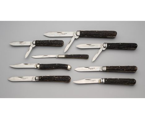 EIGHT LOCK KNIVES, JOSEPH RODGERS &amp; SONS, NO. 6 NORFOLK STREET, SHEFFIELD, EARLY 20TH CENTURY signed on the blades and wi