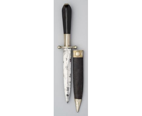 A SMALL DAGGER, JOSEPH MAPPIN &amp; BROTHERS, MID-19TH CENTURY with polished double-edged blade signed on each side of the ri