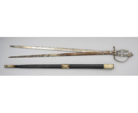 AN EXTREMELY RARE SCISSOR SWORD FOR EXHIBITION, GEORGE OATES, SHEFFIELD, MID-19TH CENTURY formed of a pair of blades each of 