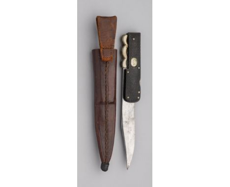 A MILITARY FOLDING LOCK KNIFE, G. BUTLER &amp; CO, SHEFFIELD, CIRCA 1880-90 with folding locking blade stamped with the maker