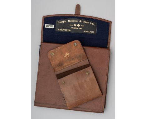 A SALESMAN’S KNIFE DISPLAY AND A TOOL SET CASE, JOSEPH RODGERS, SHEFFIELD, LATE 19TH/EARLY 20TH CENTURY the first of stiffene