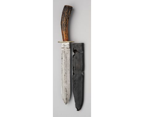 A DAGGER, JOSEPH HAYWOOD, GLAMORGAN WORKS, SHEFFIELD, LATE 19TH CENTURY with broad double-edged blade etched with foliage on 