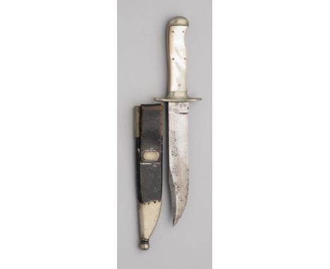 A FINE BOWIE KNIFE, JOSEPH RODGERS &amp; SONS, CUTLERS TO THEIR MAJESTIES, NO. 6 NORFOLK STREET, SHEFFIELD, LAST QUARTER OF T