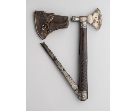 A SMALL AXE, THORNHILL, LONDON, LAST QUARTER OF THE 19TH CENTURY with curved axe-blade formed with a sharp leading edge and s