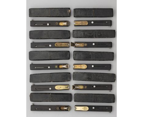 TEN JOSEPH RODGERS PATENT QUILL MACHINES, LATE 19TH/EARLY 20TH CENTURY each with steel blade, hardwood body, brass clip with 