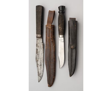 A BOWIE KNIFE, HARRISON BROTHERS AND HOWSON, CUTLERS TO HER MAJESTY, LATE 19TH CENTURY AND A SMALL BOWIE DIRK, J. RODGERS &am