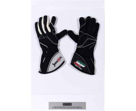 FORMULA 1 - TWO 2013 VODAFONE MCLAREN MERCEDES DRIVER RACING GLOVES the first for Jenson Button and the second for Sergio Per