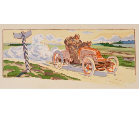 AFTER ERNEST MONTAUT (FRENCH, 1878-1909) The Paris to Berlin Race, 1901, from '10 ans de courses, les marques victorieuses 18