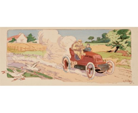 AFTER ERNEST MONTAUT (FRENCH, 1878-1909) The Paris to Toulouse Race, 1900, from '10 ans de courses, les marques victorieuses 