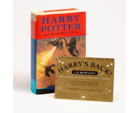 HARRY POTTER AND THE GOBLET OF FIRE, J K Rowling, 2000, first edition,&nbsp;Bloomsbury. Signed by Rowling on the dedication p