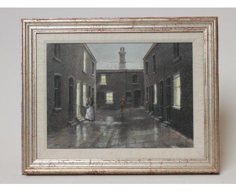 JOHN SEEREY-LESTER (b.1945), "Off to Work", pastel, signed and dated (19)76, inscribed to reverse, 10" x 14", framed (subject