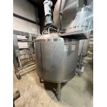 APV 320 Gal. Vertical Jacketed Tank, Model CCA, S/N K2163 with 2-Manway Doors, Sprayball, Adjustable