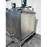 Feldmeier 350 Gal. @ 2 Flavor Jacketed Tank, S/N E-690-02 with 2.5" OUtlets, Agitation in Each