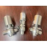 Lot of (3) Air Valves consisting of (2) Sudmo 2" Crossbody Air Valves with Stainless Stems and (1)