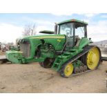 2005 John Deere Model 8520T Tractor, s/n RW8520T905012, High Track, Enclosed Cab, (Missing Door),
