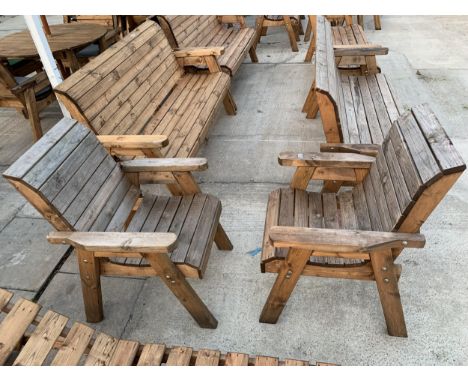 AN EX DISPLAY CHARLES TAYLOR PAIR OF GARDEN CHAIRS  *PLEASE NOTE VAT TO BE CHARGED ON THIS ITEM* 