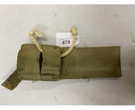 A BRITISH ARMY CANVAS BAYONET SCABBARD HOLDER 