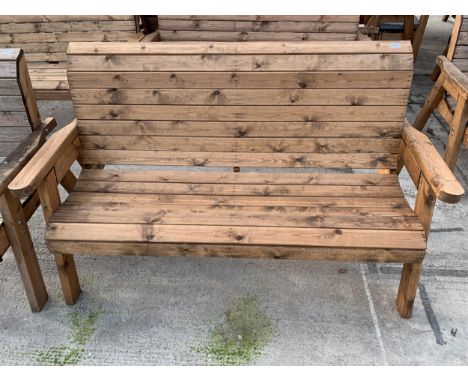 AN EX DISPLAY CHARLES TAYLOR THREE SEATER GARDEN BENCH  *PLEASE NOTE VAT TO BE CHARGED ON THIS ITEM* 