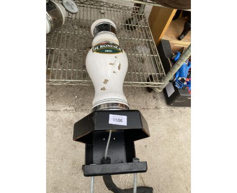 A CERAMIC 'DE KONINCK' BEER PUMP 