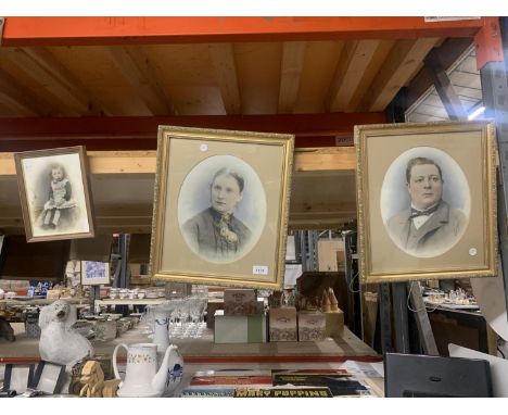 THREE FRAMED PORTRAIT PRINTS 
