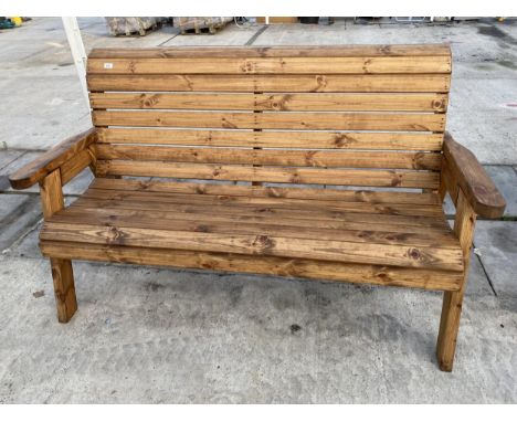 AN AS NEW EX DISPLAY CHARLES TAYLOR THREE SEATER BENCH (L:169CM) *PLEASE NOTE VAT TO BE CHARGED ON THIS ITEM* 