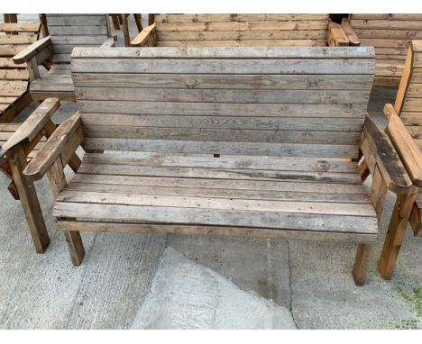 AN EX DISPLAY CHARLES TAYLOR THREE SEATER GARDEN BENCH  *PLEASE NOTE VAT TO BE CHARGED ON THIS ITEM* 