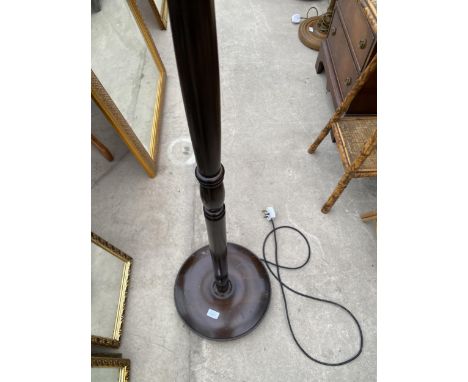 A MODERN STANDARD LAMP WITH TURNED COLUMN&nbsp;