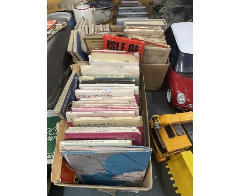 A LARGE QUANTITY OF VINTAGE ORDNANCE SURVEY MAPS - APPROX 70 