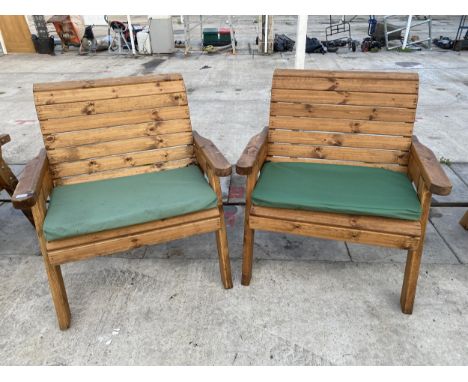 AN AS NEW EX DISPLAY CHARLES TAYLOR PAIR OF CHAIRS WITH SEAT CUSHIONS *PLEASE NOTE VAT TO BE CHARGED ON THIS ITEM* 