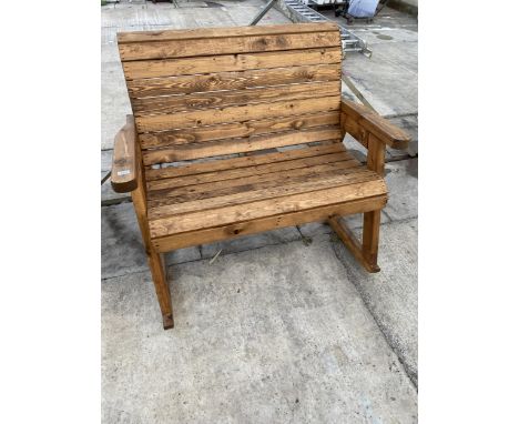 AN AS NEW EX DISPLAY CHARLES TAYLOR TWO SEATER ROCKING BENCH *PLEASE NOTE VAT TO BE CHARGED ON THIS ITEM* 