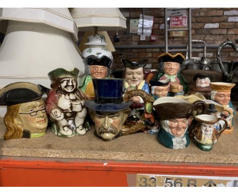 A LARGE COLLECTION OF VINTAGE TOBY JUGS 