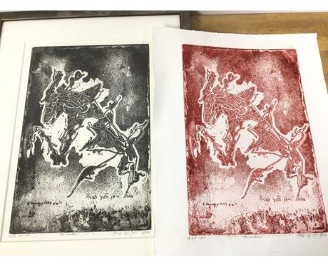 S.R. Halevy Spark, The Minotaur, limited edition print, 21/50 v/e 2010, signed bottom right (30cm x 20cm) and another by the 
