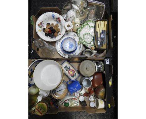 2x Boxes of Misc - Vintage Mixing Bowl, Vintage Cutlery and Ornaments etc 