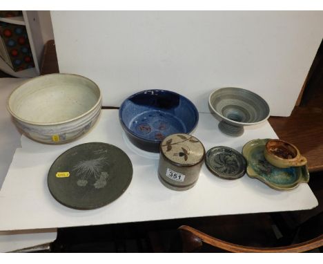 Shelf of Studio Pottery 